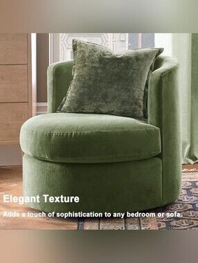 Green Velvet Euro Pillow Sham Size 26 X 26